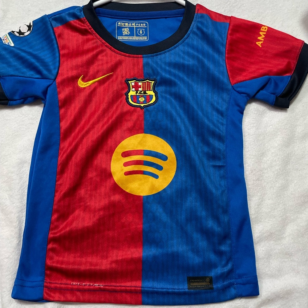 Nike Kids Barcelona Jersey - Red, Blue, and Yellow
